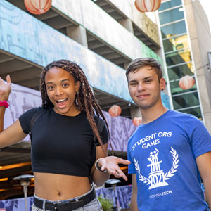 Students downtown