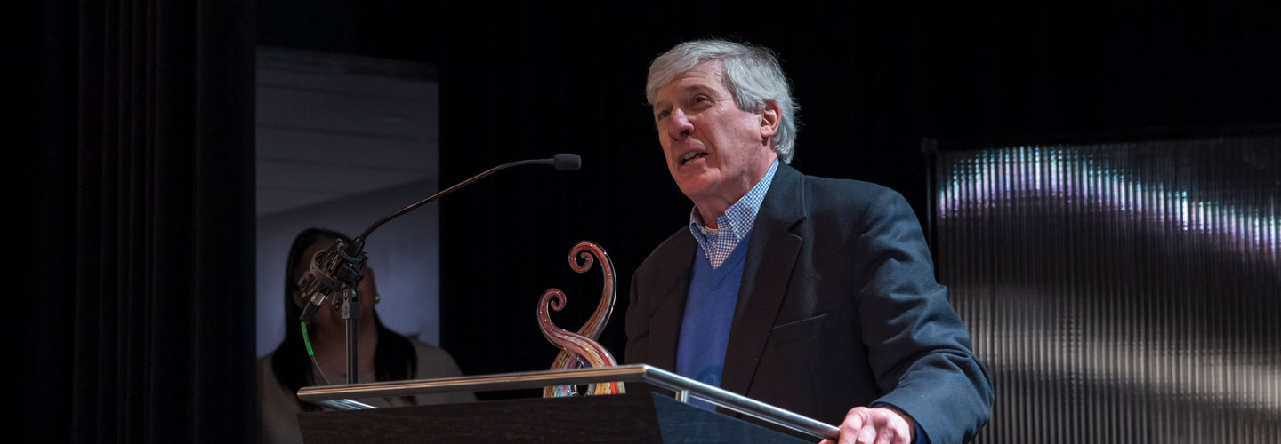 Vanguard Award recipient giving a speach