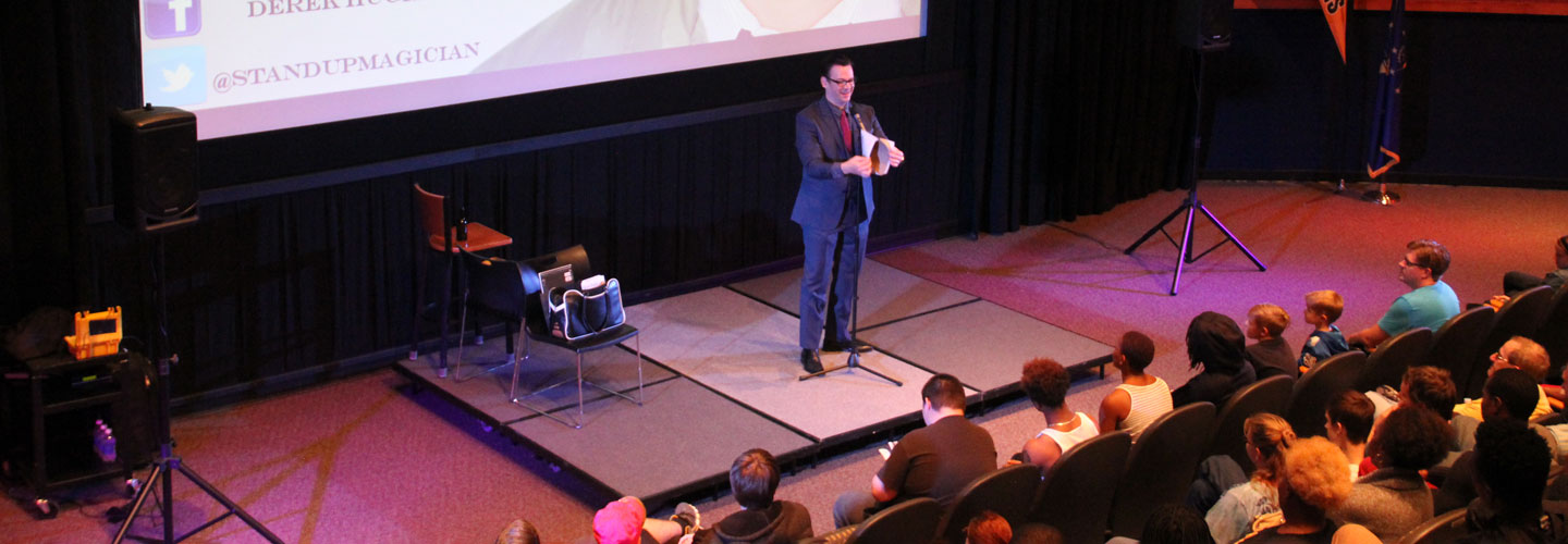 Presenter speaking at the Magee O'Connor Theater