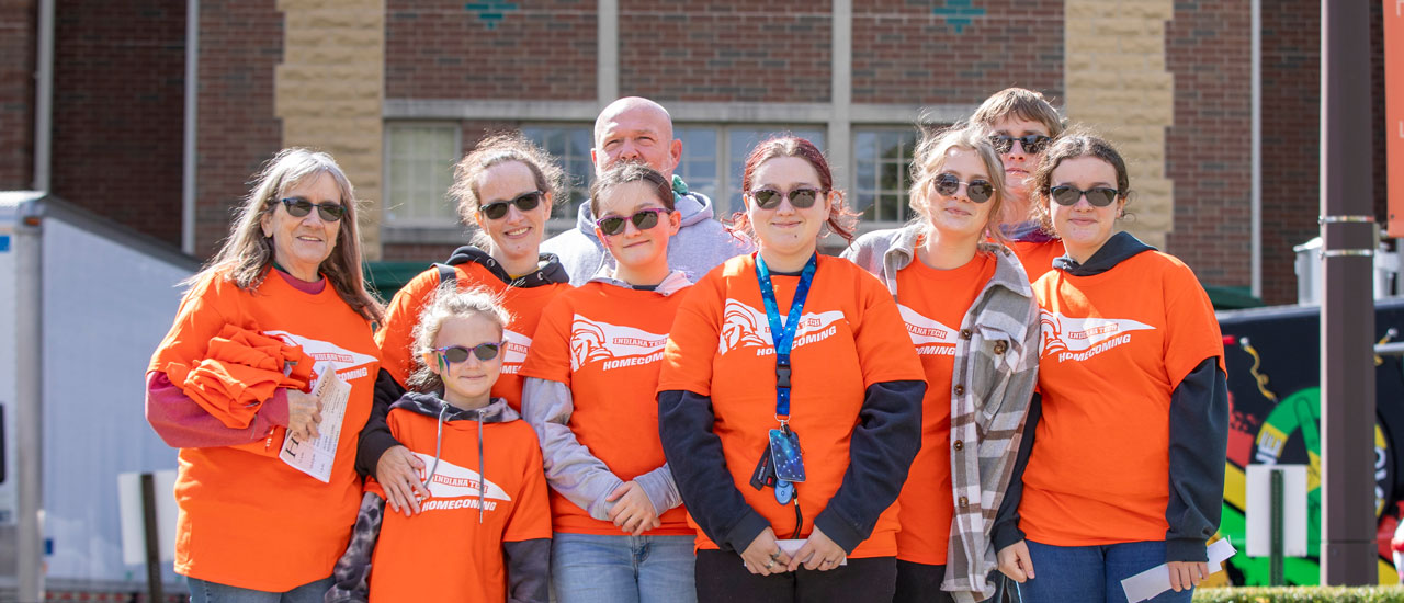 Family at homecoming
