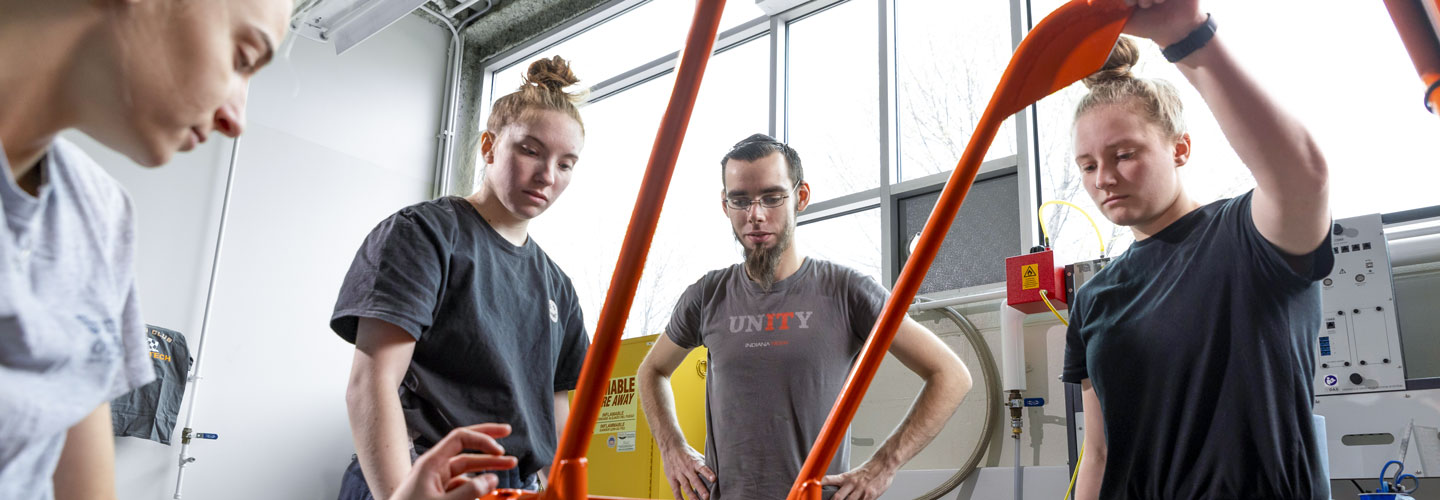 Mechanical Engineering Students building a go-kart