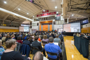 Attendees seated in preparation for President Karl W. Einolf's Inauguration ceremony