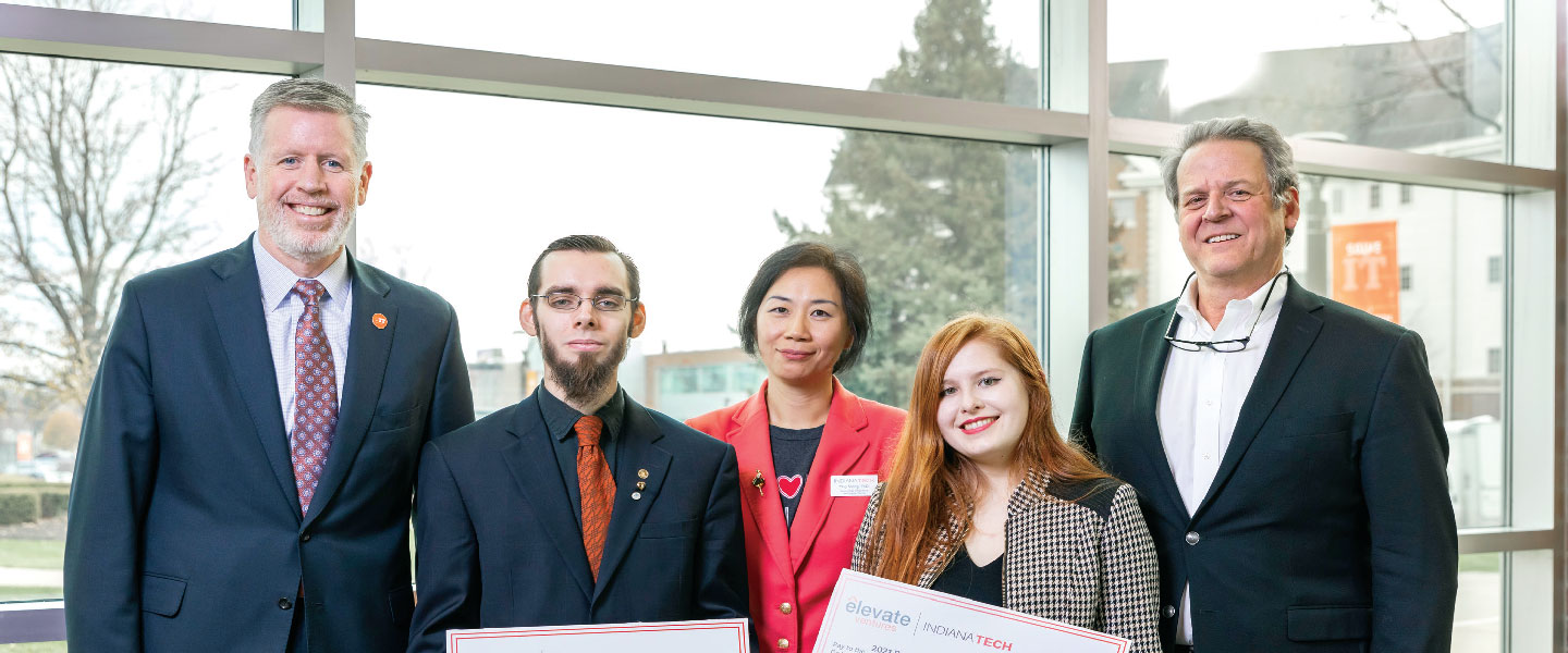 President Einolf, David Roach, Dr. Shang, Alex Forsythe and Gregg C. Sengstack