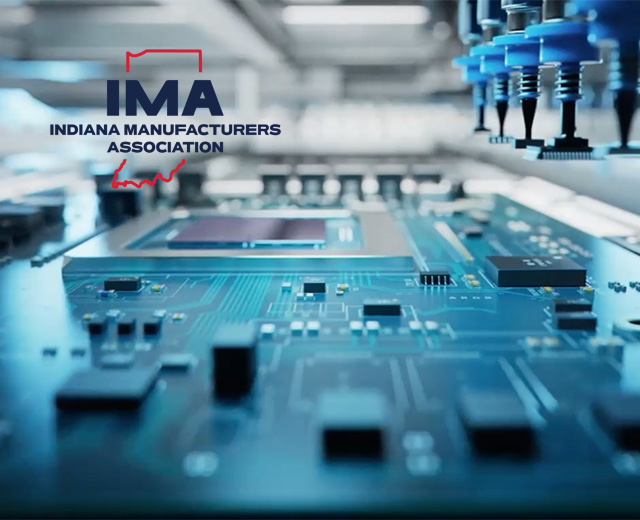 ima logo over top of the creation of a circuit board