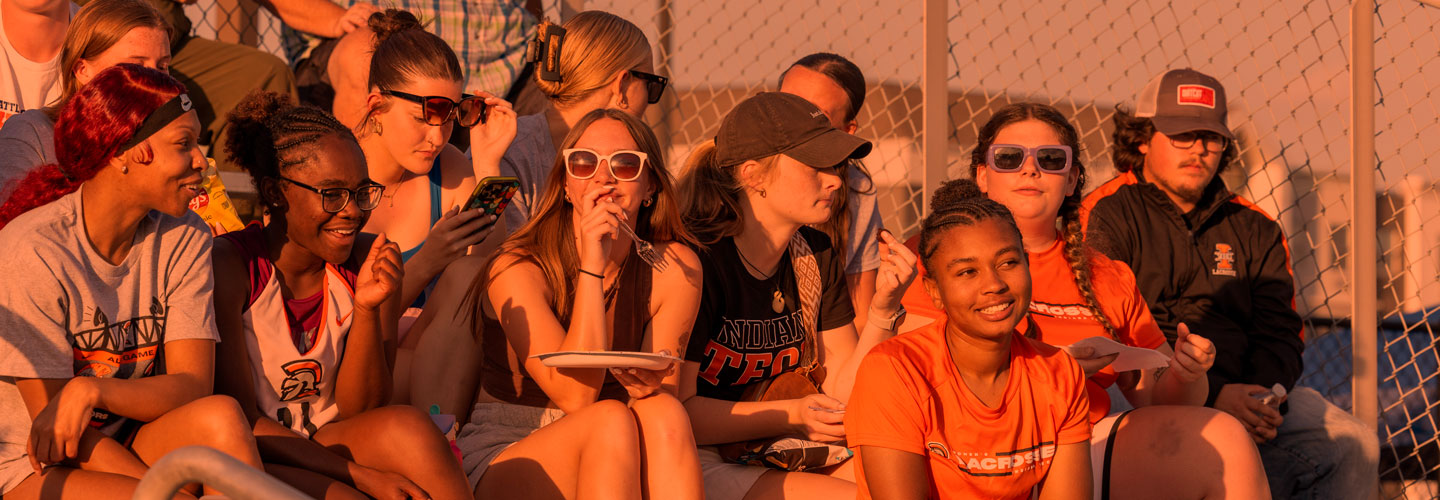 Students at the Homecoming Lacrosse Game