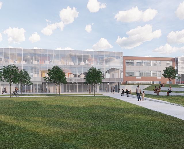 drawing of the new Zollner addition