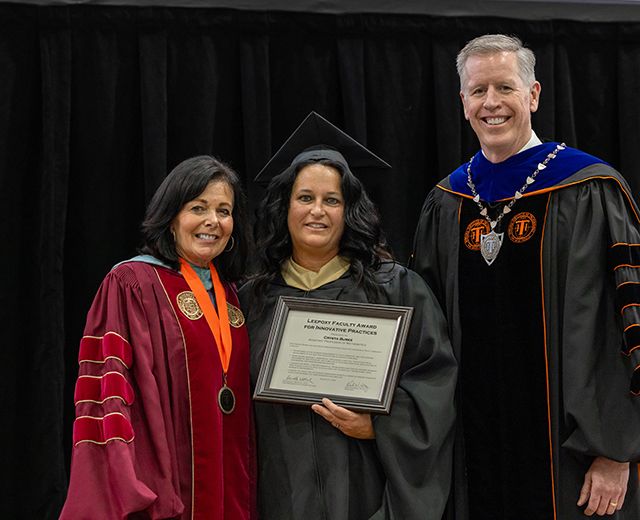 professor burke with professor watland and president einolf
