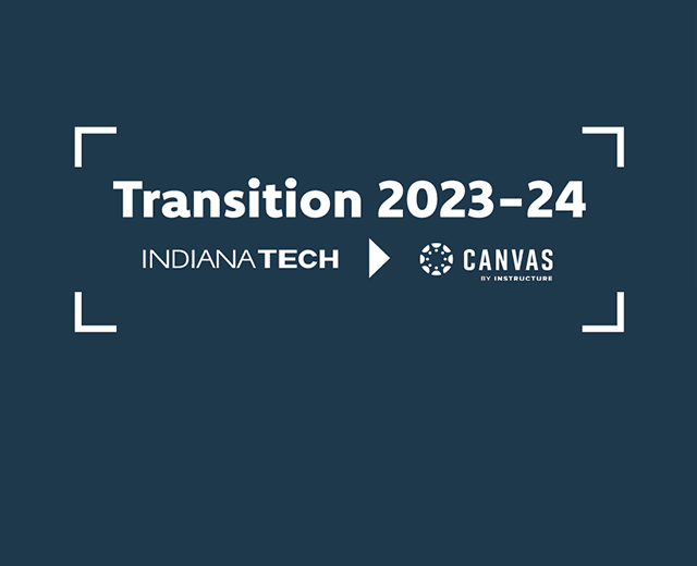 INDIANA TECH AND CANVAS LOGOS