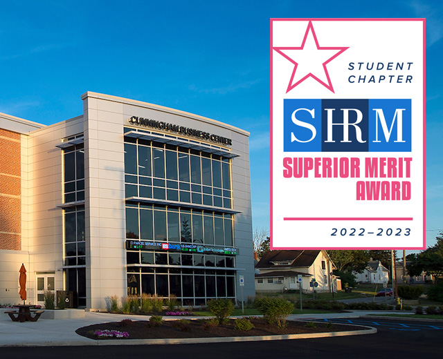cunningham business center with SHRM logo lockup