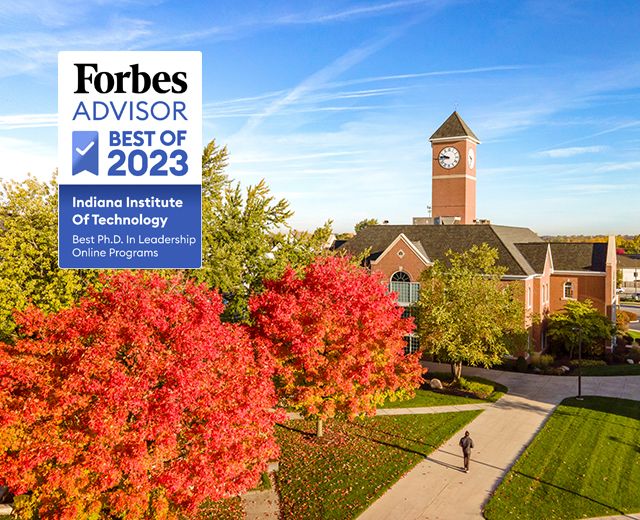 forbes logo lockup with indiana tech aerial photo
