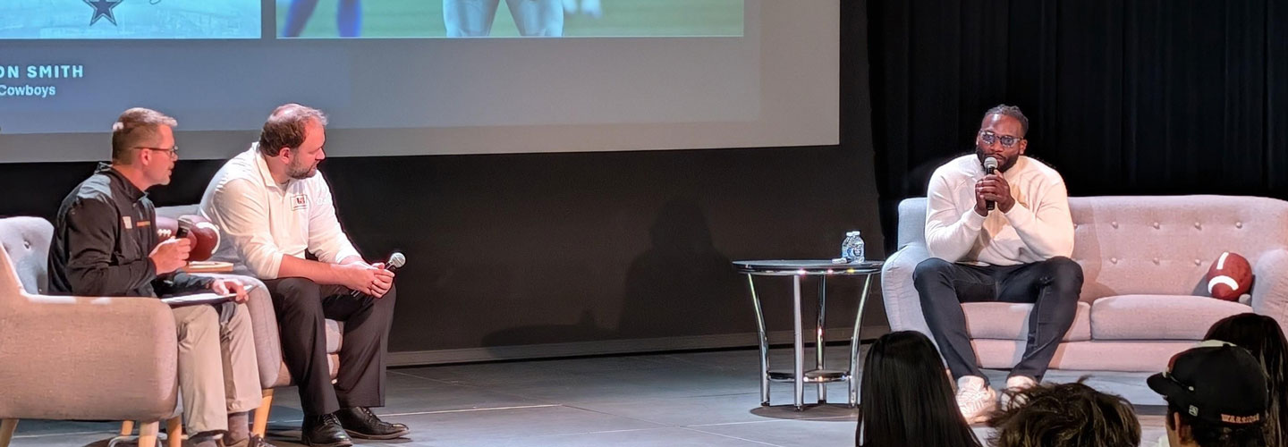 Jaylon Smith Speaking at First Wednesday