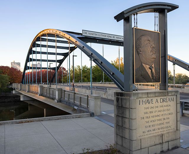 MLK memorial bridge in Fort Wayne, Indiana