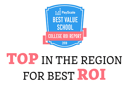 payscale badge says top in region for best ROI