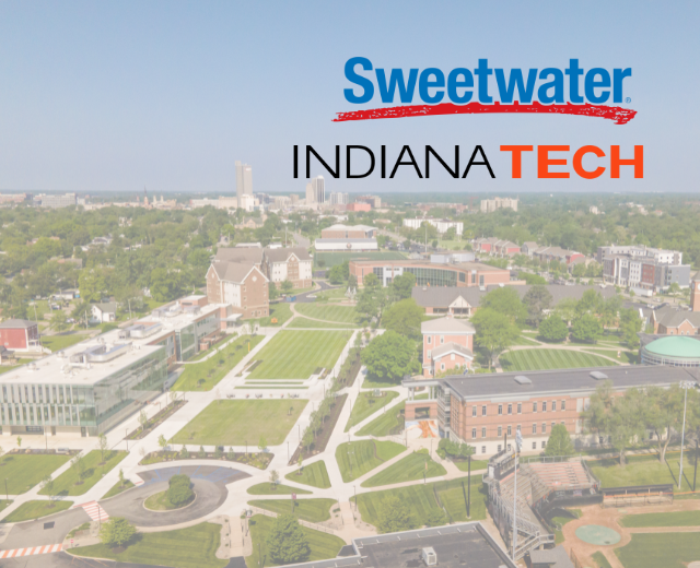 lockup of sweetwater logo with indiana tech logo