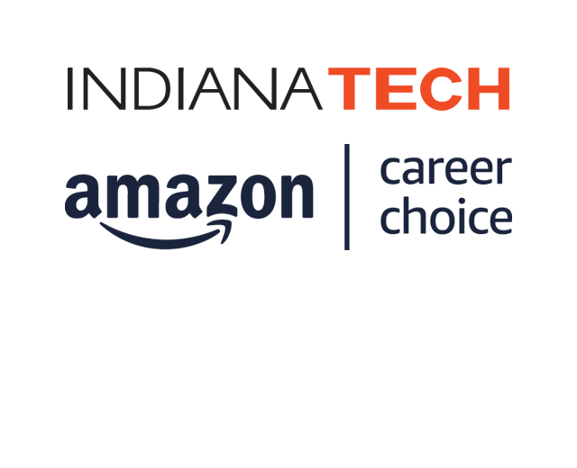 indiana tech and amazon career choice logo lockup