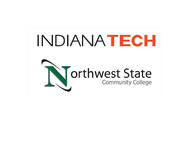 indiana tech and northwest state community college logo lockup