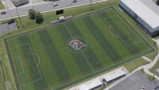 aerial view of warrior athletic field