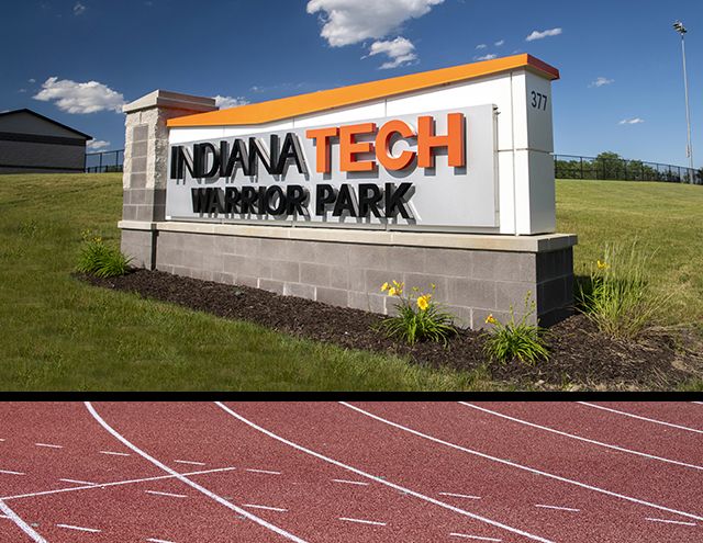 image of warrior park sign