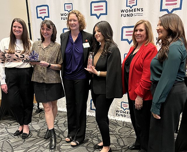 six Indiana Tech women employees representing the university at Women's Fund of Greater Fort Wayne