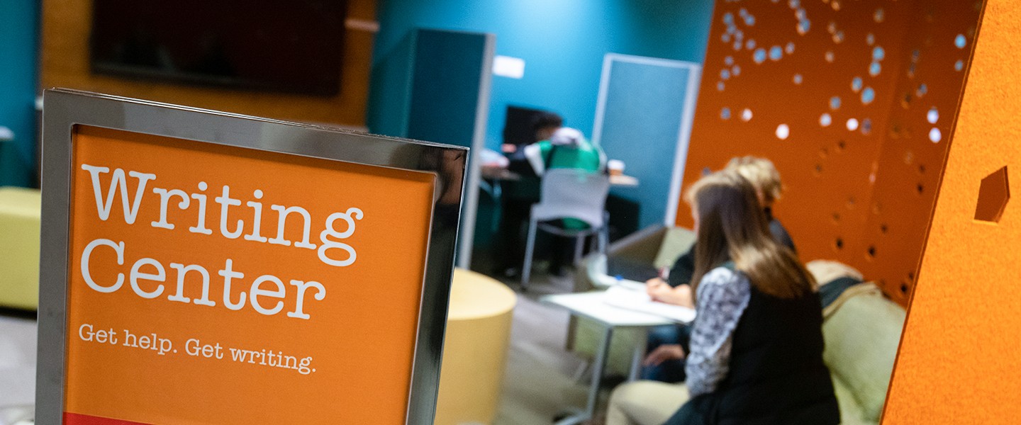 Writing Center space in the Snyder Academic Center