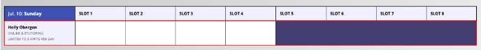 WCONLINE Timetable